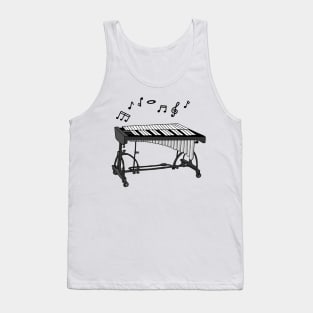 Minimalist Vibraphone In Love with Music (Vibraphonist Melodic Note) Mallet Percussion Instrument Tank Top